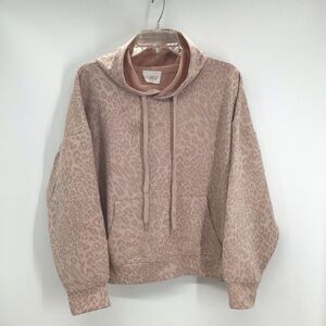 Dee Dee Women’s LUX Pullover Animal Print Casual Comfy Warm Blush Pink Size L